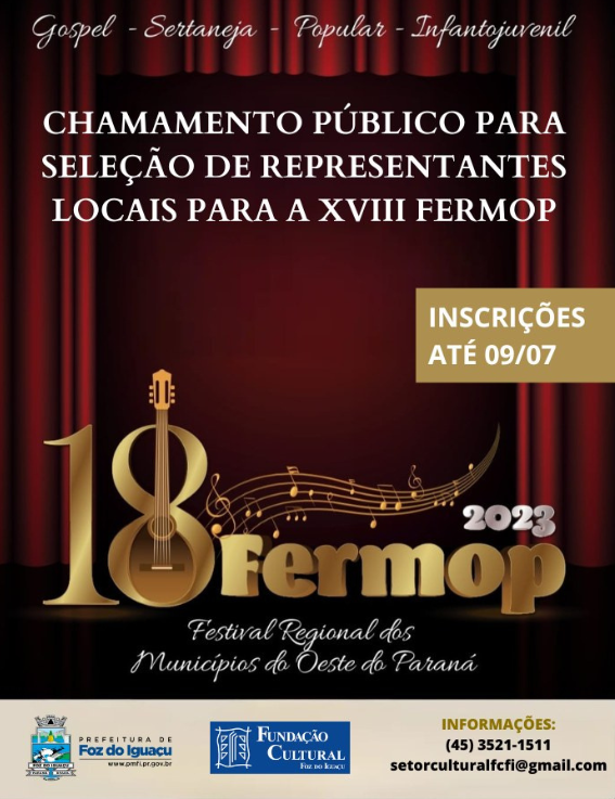 Cantores locais já podem se inscrever para a XVIII FERMOP