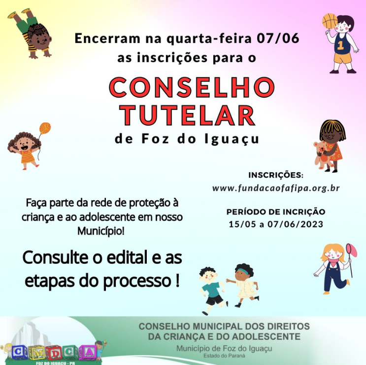 Termina nesta quarta-feira (07) o prazo de inscrição para candidatos a conselheiros tutelares