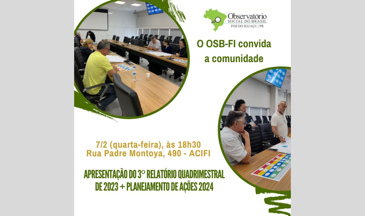 Observatório convida morador para ajudar a planejar controle social em Foz do Iguaçu