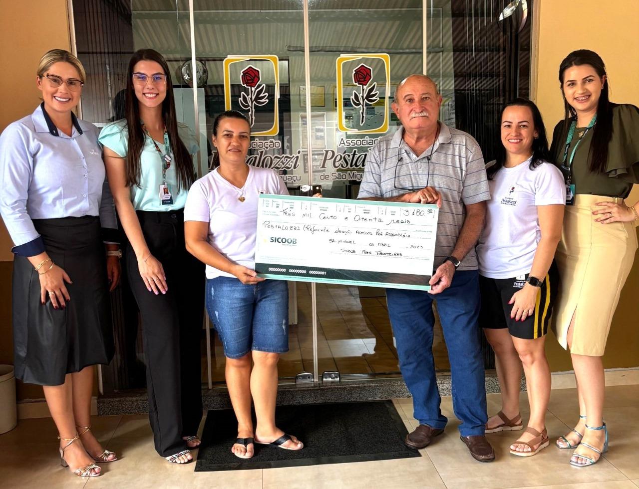 Sicoob Três Fronteiras destina mais R$ 50 mil para projetos e entidades sociais