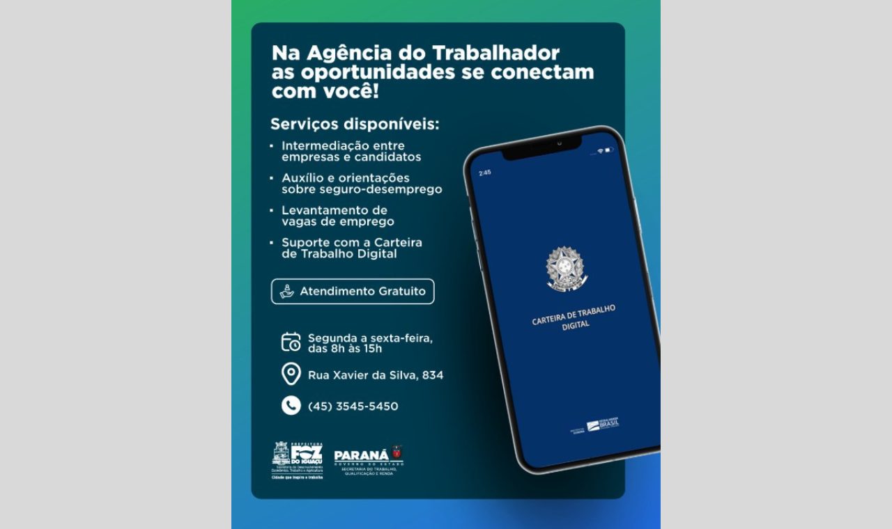 Confira as vagas de emprego disponíveis na Agência do Trabalhador
