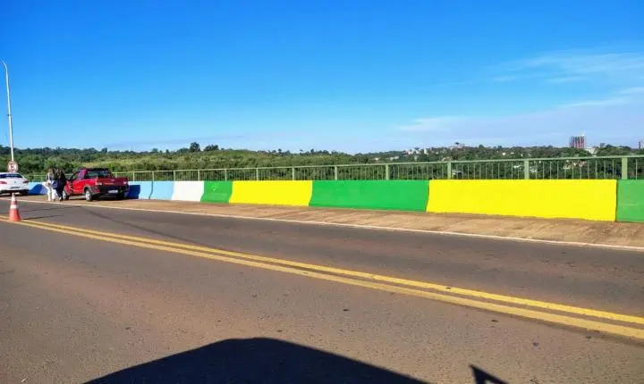 Ponte Tancredo Neves passa por ação de revitalização no lado brasileiro