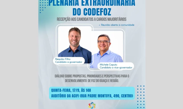 Requião Filho vai ao Codefoz em plenária de recepção aos candidatos